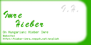 imre hieber business card